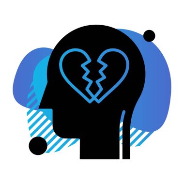 İnsan kafasının vektör illüstrasyonu 