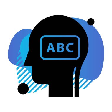 İnsan kafasının vektör illüstrasyonu 