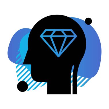 Elmas simgesi vektör illüstrasyonu