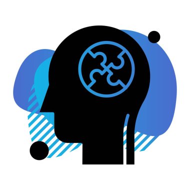 İnsan kafasının vektör illüstrasyonu 