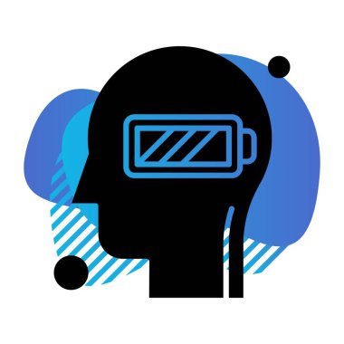 İnsan kafasının vektör illüstrasyonu 