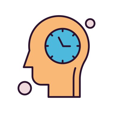 Renkli Vektör Saat Simgesi 