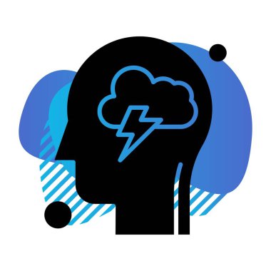 Contour bulut vektör illüstrasyonu