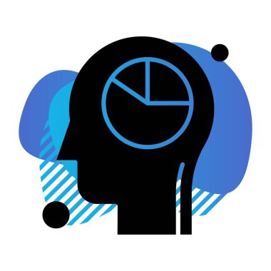 İnsan kafasının vektör illüstrasyonu 