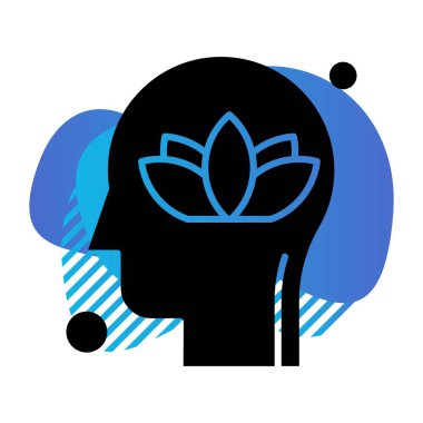 İnsan kafasının vektör illüstrasyonu 