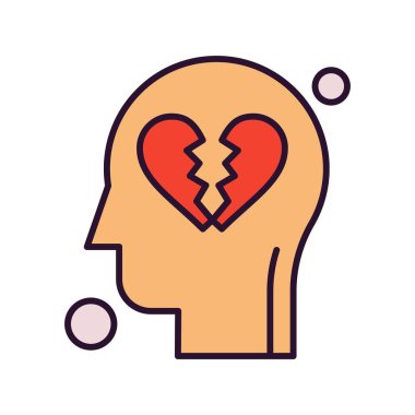 İnsan kafasının vektör illüstrasyonu 