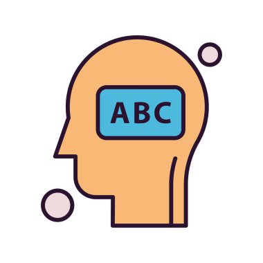 İnsan kafasının vektör illüstrasyonu 