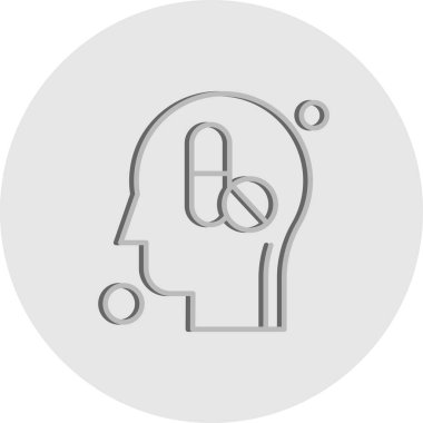 İnsan kafasının vektör illüstrasyonu 