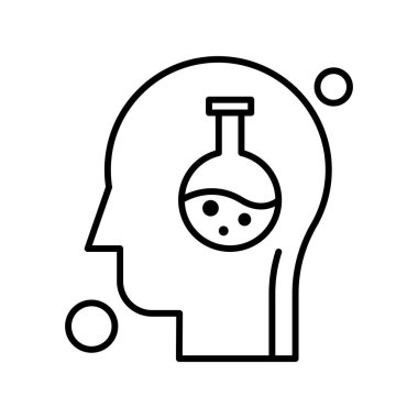  Test tübü simgesi, vektör illüstrasyonu