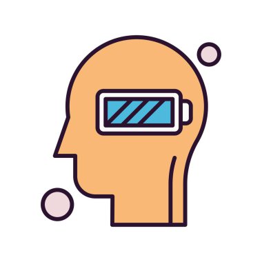 İnsan kafasının vektör illüstrasyonu 