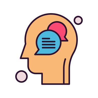 Konuşma balonu Sohbet Simgesi vektör çizimi 