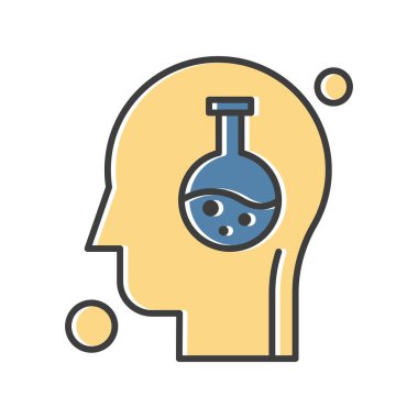  Test tübü simgesi, vektör illüstrasyonu