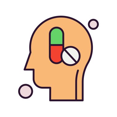 İnsan kafasının vektör illüstrasyonu 