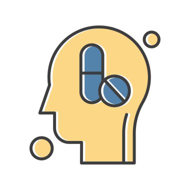 İnsan kafasının vektör illüstrasyonu 