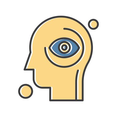 İnsan kafasının vektör illüstrasyonu 