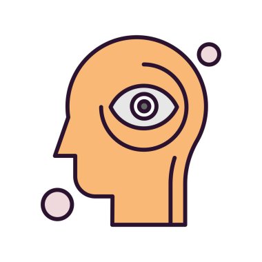 İnsan kafasının vektör illüstrasyonu 