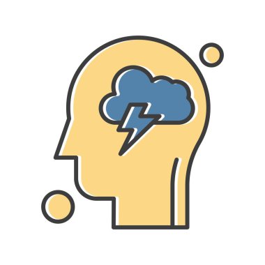 Contour bulut vektör illüstrasyonu