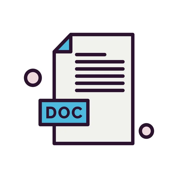Vektor Doc Dateisymbol — Stockvektor