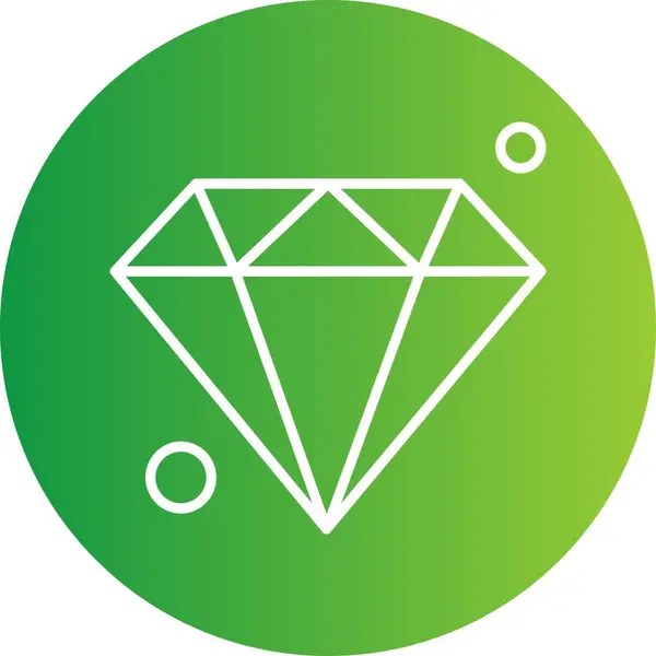 Icono Diamante Vector Ilustración — Vector de stock