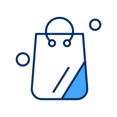 Vektör Torbası Simgesi, basit web illüstrasyonu 