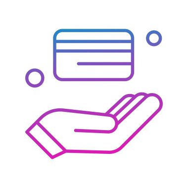 ATM Kart Simgesi, Vektör illüstrasyonu