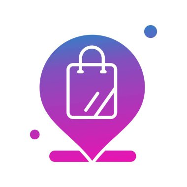 konum web simgesi, vektör illüstrasyonu