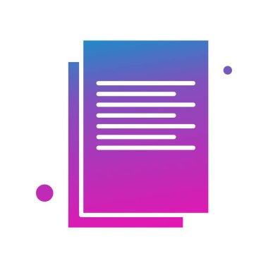 Belgenin vektör illüstrasyonu, basit simge tasarımı