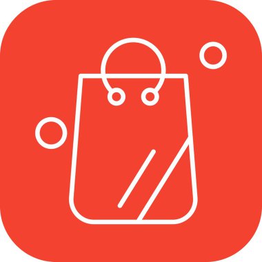 Vektör Torbası Simgesi, basit web illüstrasyonu 