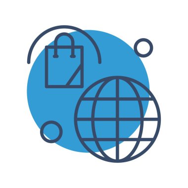 Vektör Torbası Simgesi, basit web illüstrasyonu 