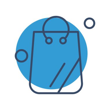 Vektör Torbası Simgesi, basit web illüstrasyonu 