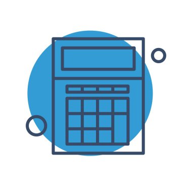  hesap makinesi Simgesi, Vektör İllüstrasyonu