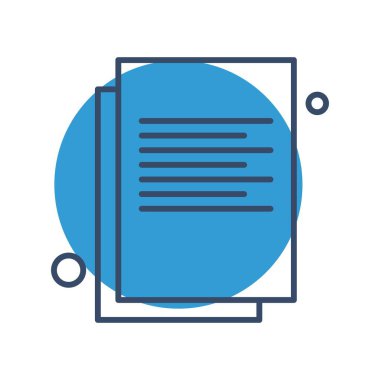 Belgenin vektör illüstrasyonu, basit simge tasarımı