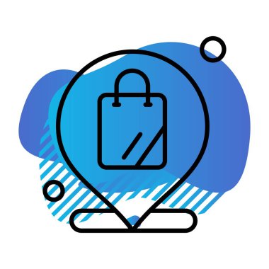 Modern ikon vektör illüstrasyonu, alışveriş kavramı 