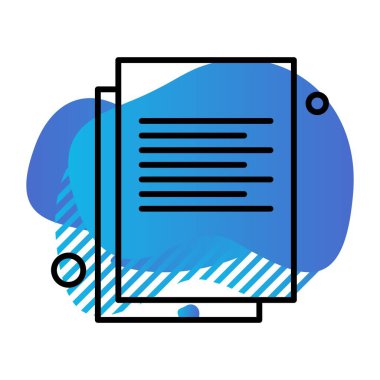 Belgenin vektör illüstrasyonu, basit simge tasarımı