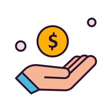 Dolar simgesi vektör illüstrasyonu