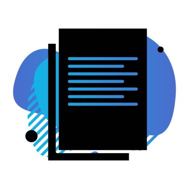 Belgenin vektör illüstrasyonu, basit simge tasarımı