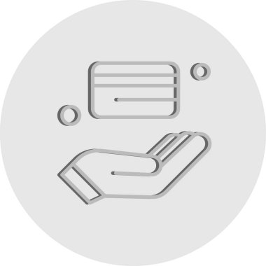 ATM Kart Simgesi, Vektör illüstrasyonu