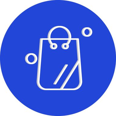 Vektör Torbası Simgesi, basit web illüstrasyonu 