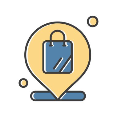 konum web simgesi, vektör illüstrasyonu