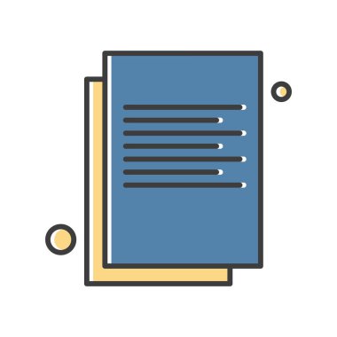 Belgenin vektör illüstrasyonu, basit simge tasarımı