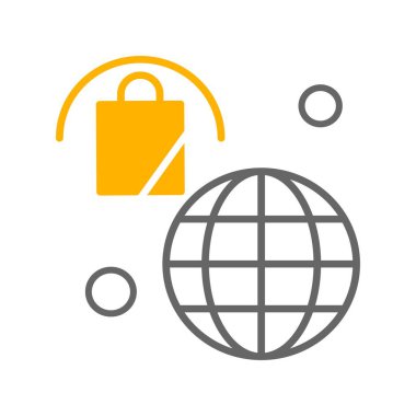 Vektör Torbası Simgesi, basit web illüstrasyonu 