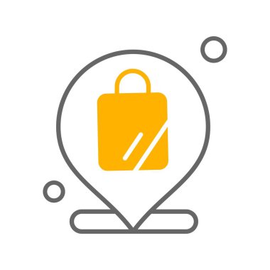 konum web simgesi, vektör illüstrasyonu