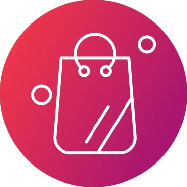 Vektör Torbası Simgesi, basit web illüstrasyonu 