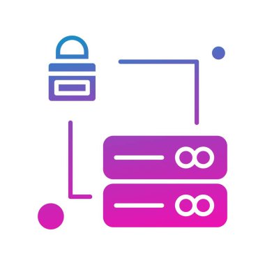 Vektör illüstrasyon simgesi, ağ ve güvenlik kavramı 