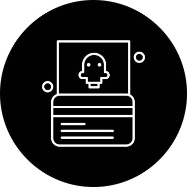 ATM Kart Simgesi, Vektör illüstrasyonu