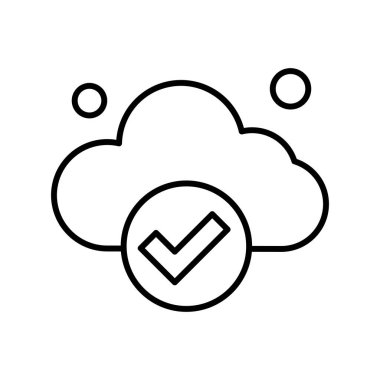 Contour bulut vektör illüstrasyonu