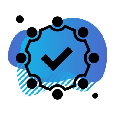 Vektör illüstrasyon simgesi, ağ ve güvenlik kavramı 