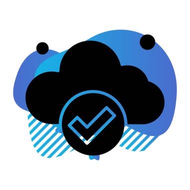 Contour bulut vektör illüstrasyonu