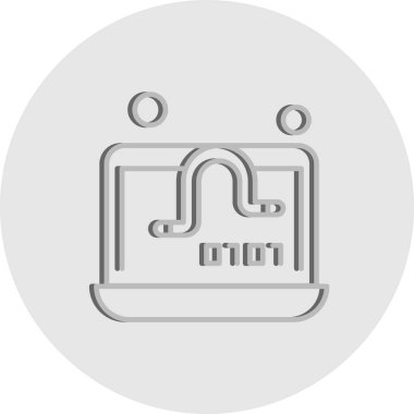 dizüstü bilgisayar simgesi, vektör illüstrasyonu