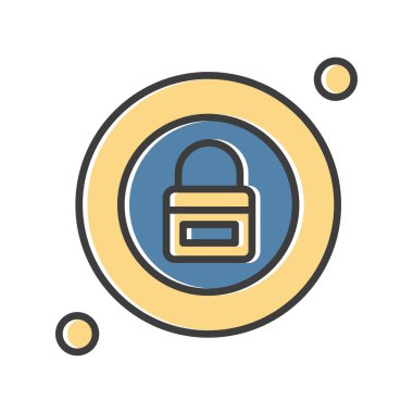 Vektör Kilit Simgesi, güvenlik kavramı